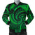 New Zealand Maori Mangopare Men Bomber Jacket Polynesian - Green Green - Polynesian Pride