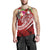 Marshall Islands Polynesian Men's Tank Top - Summer Plumeria (Red) - Polynesian Pride