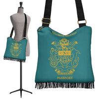 Solomon Islands Passport Crossbody Boho Handbag Solomon Islands One Size Green - Polynesian Pride