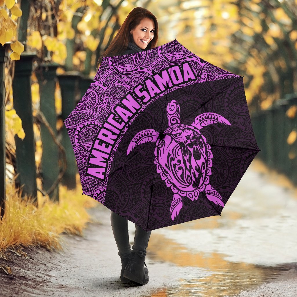 American Samoa Umbrella Turtle Mermaid Polynesian Pattern Violet - Polynesian Pride