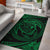 Hawaiian Kanaka Honu Hibiscus Tornado Polynesian Area Rug AH Rug Green - Polynesian Pride