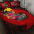 Papua New Guinea Quilt Bed Set - Polynesian Hook And Hibiscus (Red) Raggae - Polynesian Pride