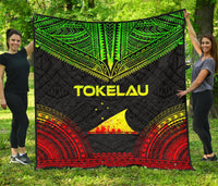 Tokelau Premium Quilt - Tokelau Flag Polynesian Chief Reggae Version - Polynesian Pride
