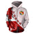 Tonga Polynesian Zip up Hoodie Waving Silky Flag - Polynesian Pride