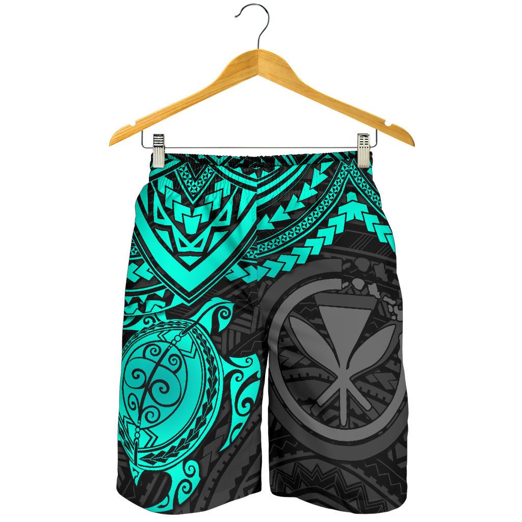 Polynesian Hawaii Polynesian Men's Shorts - Turquoise Turtle - Polynesian Pride