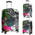 Palau Luggage Covers - Turtle Plumeria Banana Leaf Crest Black - Polynesian Pride