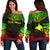 Papua New Guinea Polynesian Chief Custom Personalised Women's Off Shoulder Sweater - Reggae Version Art - Polynesian Pride