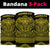 Hawaiian Kanaka Map Bandana 3 - Pack Attack Warrior Yellow - Polynesian Pride