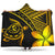 hawaiiHooded Blanket - Hawaii Turtle Plumeria Yellow Hooded Blanket Yellow - Polynesian Pride