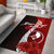 Yap Micronesia Custom Personalised Area Rug - Coat Of Arm With Hibiscus Red - Polynesian Pride