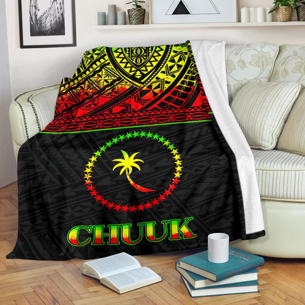 Chuuk States Premium Blanket - Micronesian Reggae Version White - Polynesian Pride