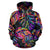 Palm Leaves All Over Zip up Hoodie Neon Color - Polynesian Pride