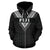 Fiji All Over Zip up Hoodie White Sailor Style - Polynesian Pride