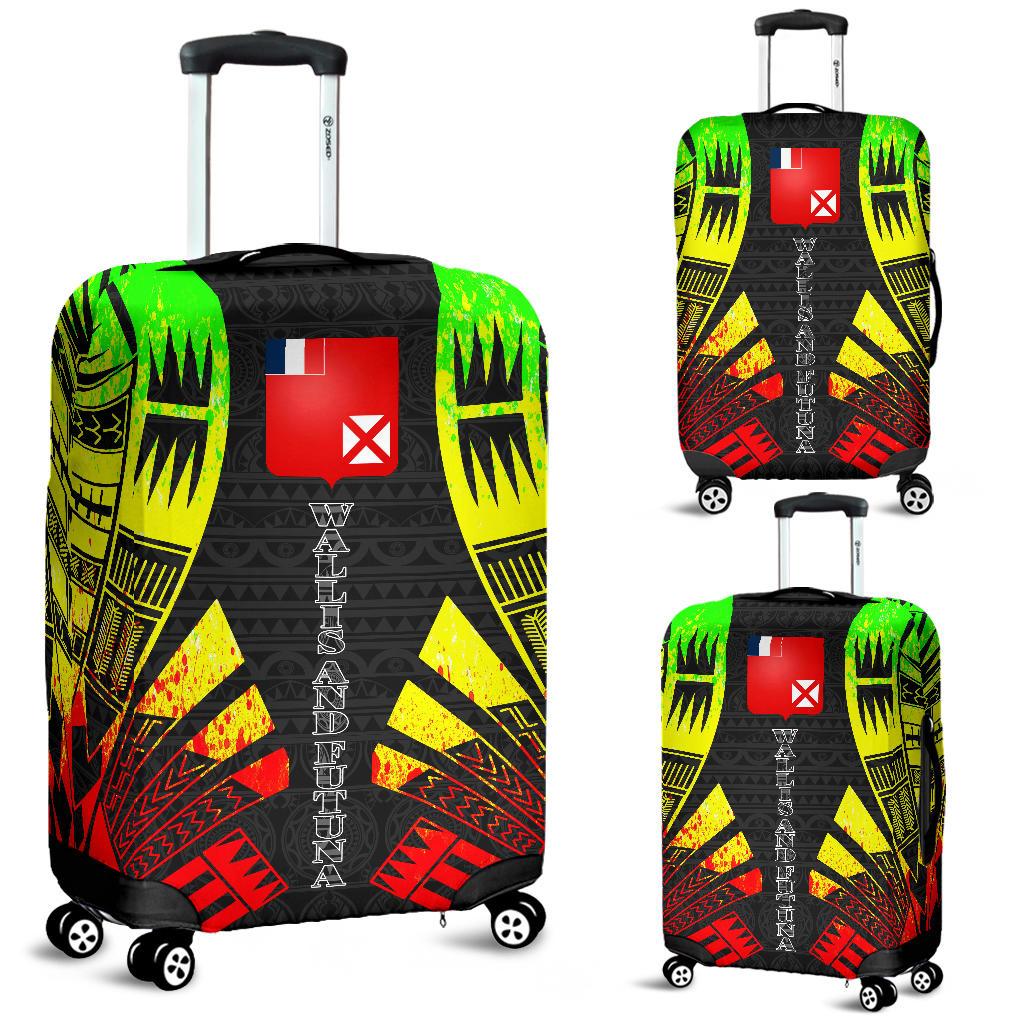 Wallis And Futuna Luggage Cover - Polynesian Tattoo Reggae Reggae - Polynesian Pride