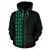 Polynesian Kakau Skull National Pearl Harbor Remembrance Day Hawaii Zip Hoodie Green - Polynesian Pride