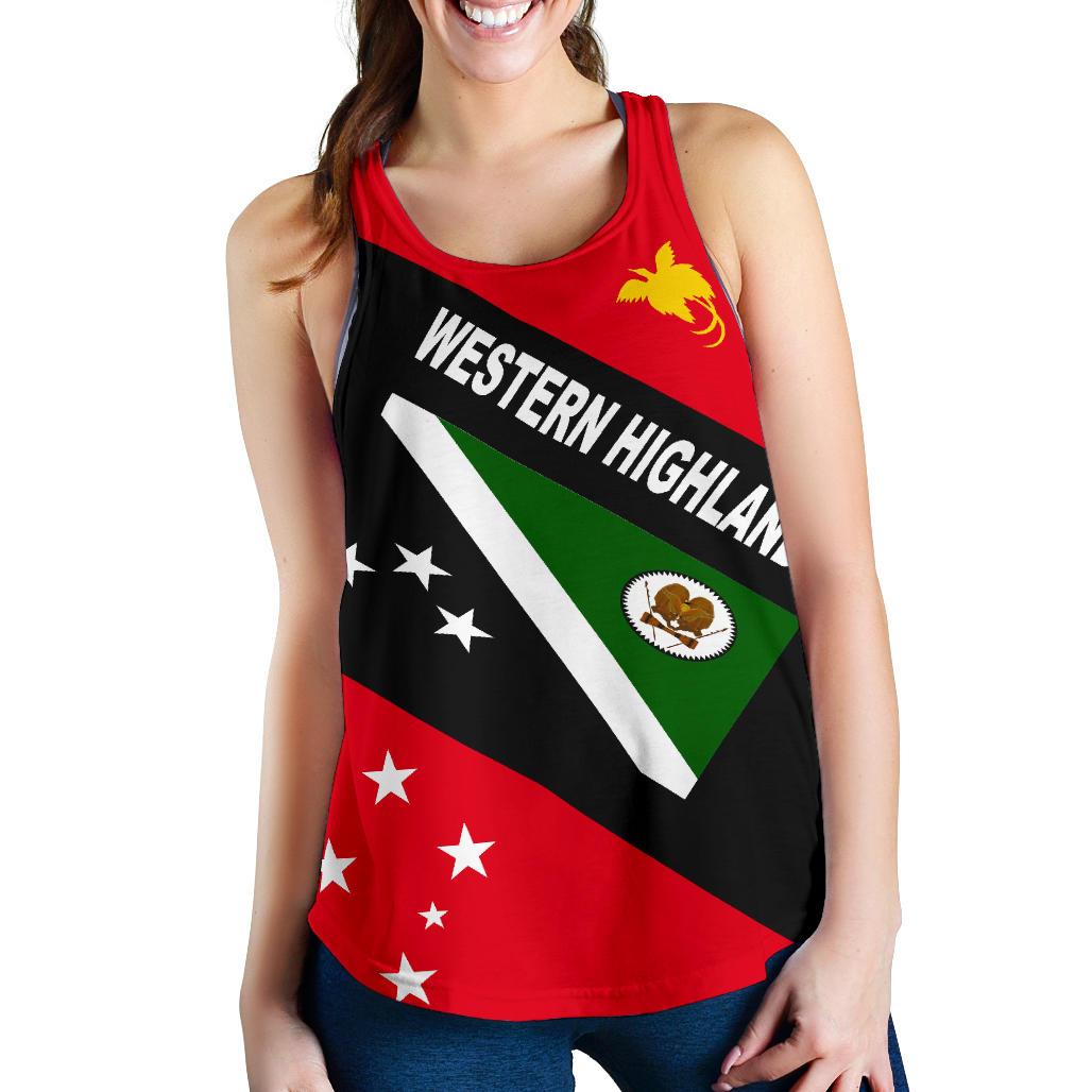 Papua New Guinea Women's Racerback Tank - Western Highlands Province - Polynesian Pride