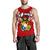 Tonga Rugby Men's Tank Top Royal Style Red - Polynesian Pride