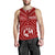 Tonga Personalised Men's Tank Top - Tonga Seal With Polynesian Tattoo Style (Red) - Polynesian Pride