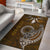 Cook Islands Custom Personalised Area Rugs - Polynesian Boar Tusk Brown - Polynesian Pride