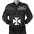 Wallis and Futuna Men's Bomber Jacket - Wallis and Futuna Seal With Polynesian Tattoo Style Black - Polynesian Pride