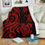 New Caledonia Premium Blanket - Red Tentacle Turtle White - Polynesian Pride