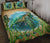 New Zealand Quilt Bed Set Turtle Manaia Maori Vintage Green - Polynesian Pride