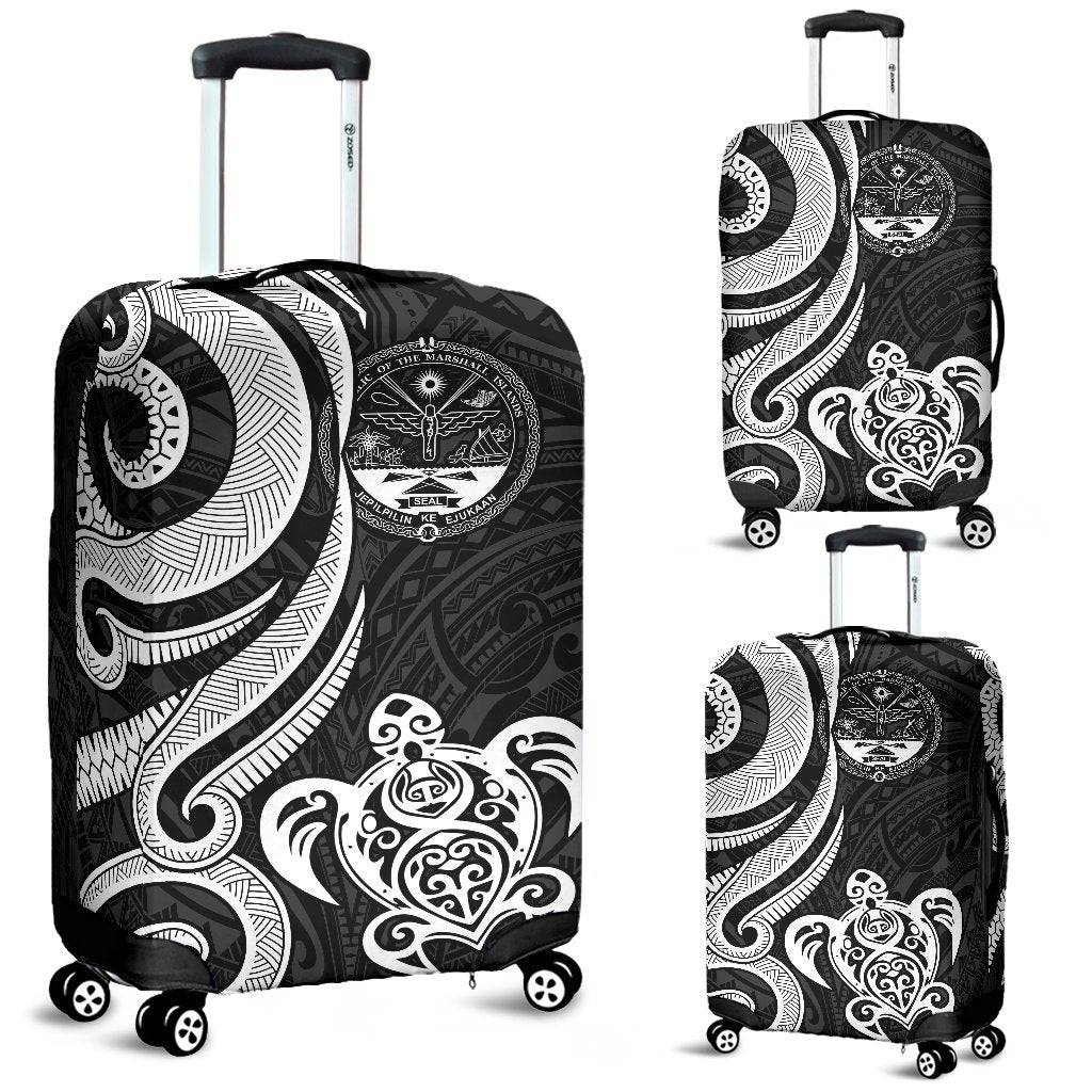 Marshall Islands Luggage Covers - Tentacle Turtle White White - Polynesian Pride