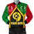 Vanuatu Polynesian Men's Bomber Jacket - Vanuatu Flag and Coat Of Arms Black - Polynesian Pride