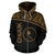 Chuuk All Over Zip up Hoodie Micronesia Curve Gold Style - Polynesian Pride