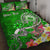 Samoa Custom Personalised Quilt Bed Set - Turtle Plumeria (Green) Green - Polynesian Pride