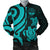 Marshall Islands Men's Bomber Jacket - Tentacle Turtle Turquoise Turquoise - Polynesian Pride