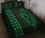 Hawaii Kakau Makau Fish Hook Polynesian Quilt Bed Set - Green - Polynesian Pride