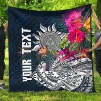 Polynesian Custom Personalised Premium Quilt - Summer Vibes Blue - Polynesian Pride
