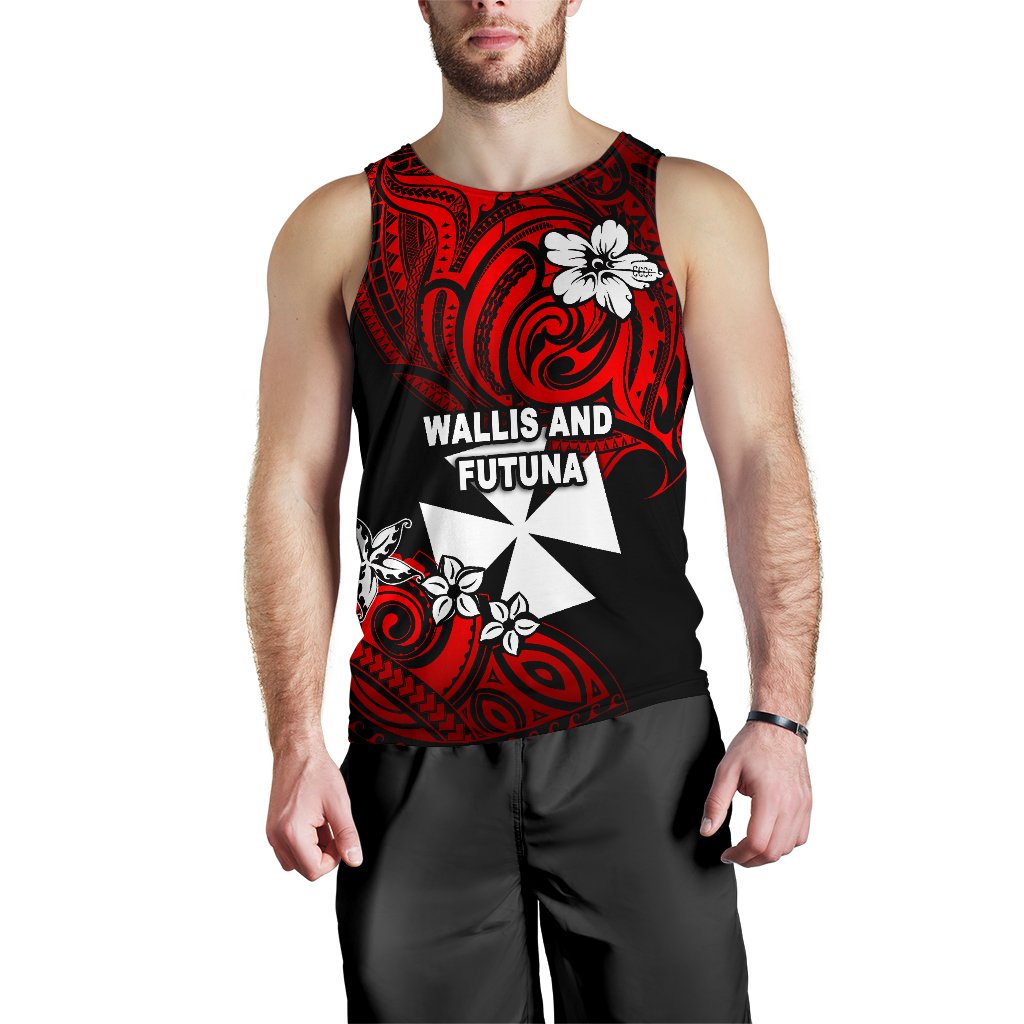 Wallis and Futuna Rugby Men's Tank Top Unique Vibes Red - Polynesian Pride