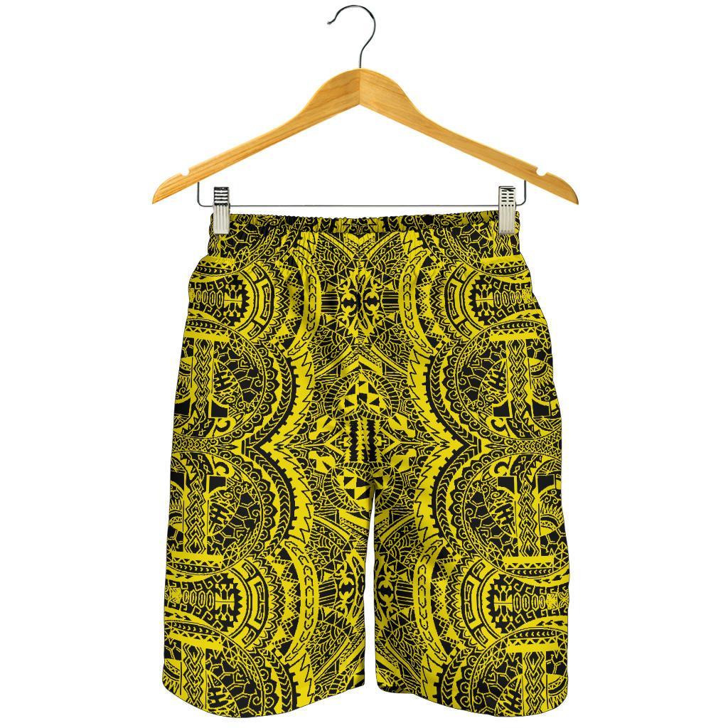 Polynesian Symmetry Yellow Men's Short - Polynesian Pride