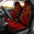 Fiji Car Seat Covers - Red Shark Polynesian Tattoo Universal Fit Red - Polynesian Pride