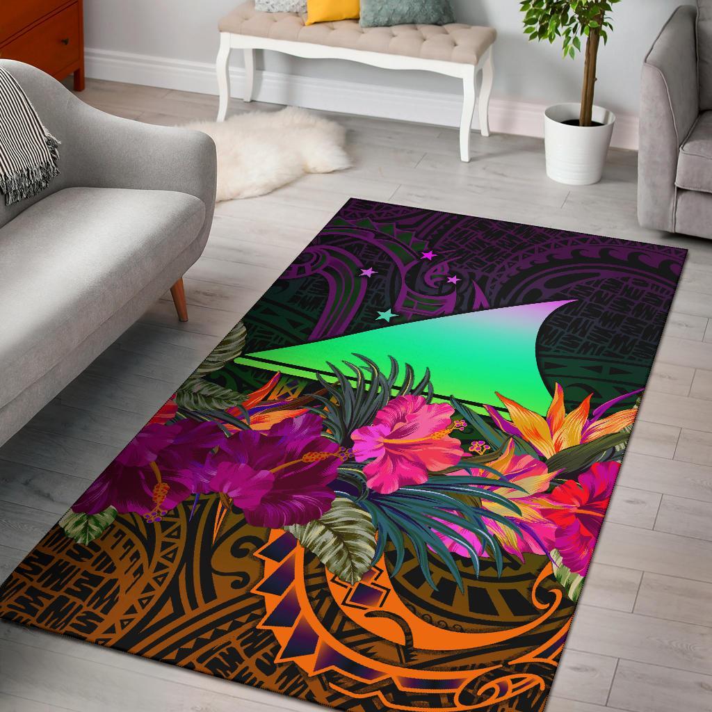 Tokelau Area Rug - Summer Hibiscus Reggae - Polynesian Pride