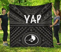 Yap Premium Quilt - Yap Seal With Polynesian Tattoo Style - Polynesian Pride