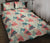 Hawaii Quilt Bed Set Tropical Leaf Triangle Pattern AH Black - Polynesian Pride