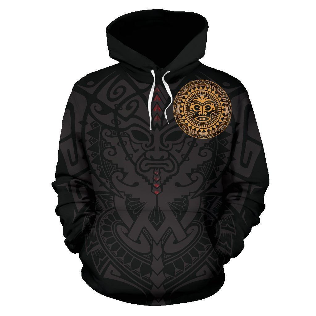 Polynesian All Over Hoodie Polynesian Face Tattoo 7 - Polynesian Pride