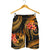 Tonga Polynesian Men Shorts - Gold Plumeria - Polynesian Pride