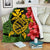 Hawaii Turtle Hibiscus Polynesian Premium Blanket - Aphos Style White - Polynesian Pride