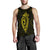 Hawaii Kakau Makau Fish Hook Kanaka Map Men's Tank Top Polynesian - Yellow - Polynesian Pride