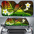 American Samoa Auto Sun Shades - Coat Of Arms With Plumeria Flowers Auto Sun Shade - American Samoa Universal Fit Black - Polynesian Pride