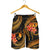 Yap Micronesian Men Shorts - Gold Plumeria - Polynesian Pride