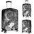 Chuuk Luggage Covers - Humpback Whale with Tropical Flowers (White) - Polynesian Pride