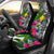 Tokelau Custom Personalised Car Seat Covers White - Turtle Plumeria Banana Leaf Universal Fit White - Polynesian Pride