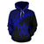 American Samoa Hoodie American Samoa Seal In Turtle Polynesian Tattoo Blue - Polynesian Pride