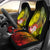 Tahiti Car Seat Covers - Humpback Whale with Tropical Flowers (Yellow) Universal Fit Yellow - Polynesian Pride