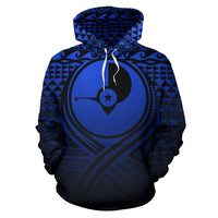 Yap All Over Hoodie Lift up Blue - Polynesian Pride